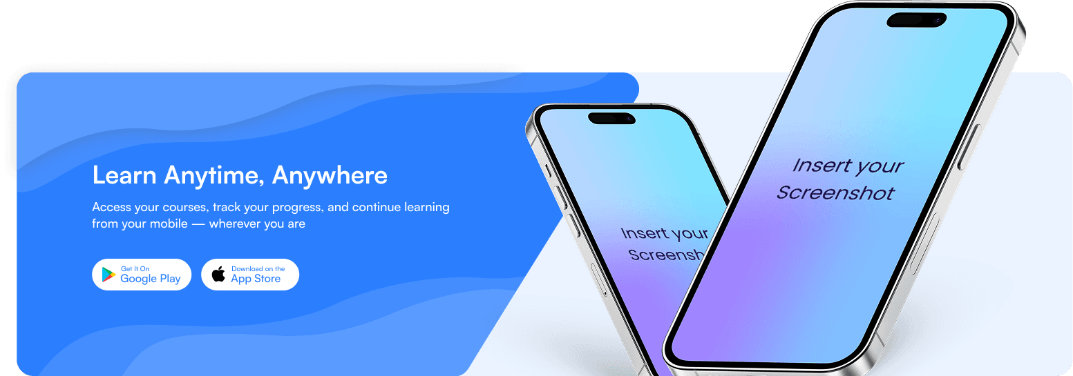 Learn anytime app section